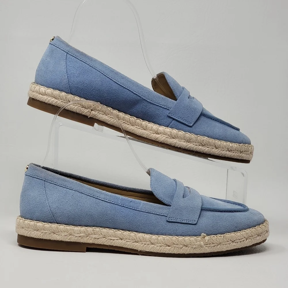MICHAEL Michael Kors Women's Lennon Slip On Loafer Espadrille Blue Size 10 New